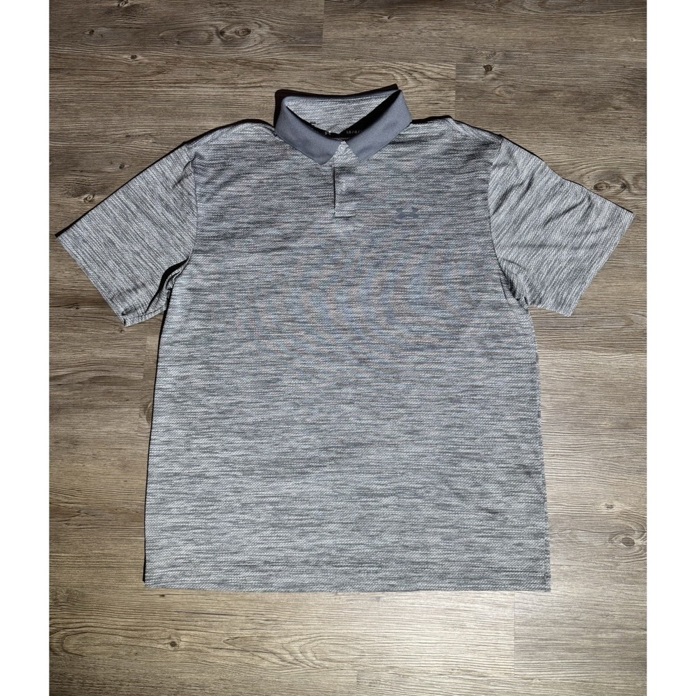 Under Armour The Performance Polo Men's Large Gray Heather Golf Shirt